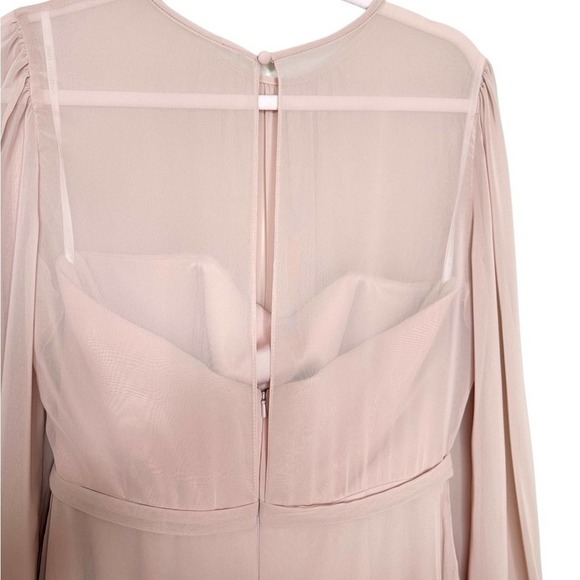 NWT Dessy Collection Sz 8  Toasted Sugar Long Sleeve Evening Gown - Picture 7 of 11